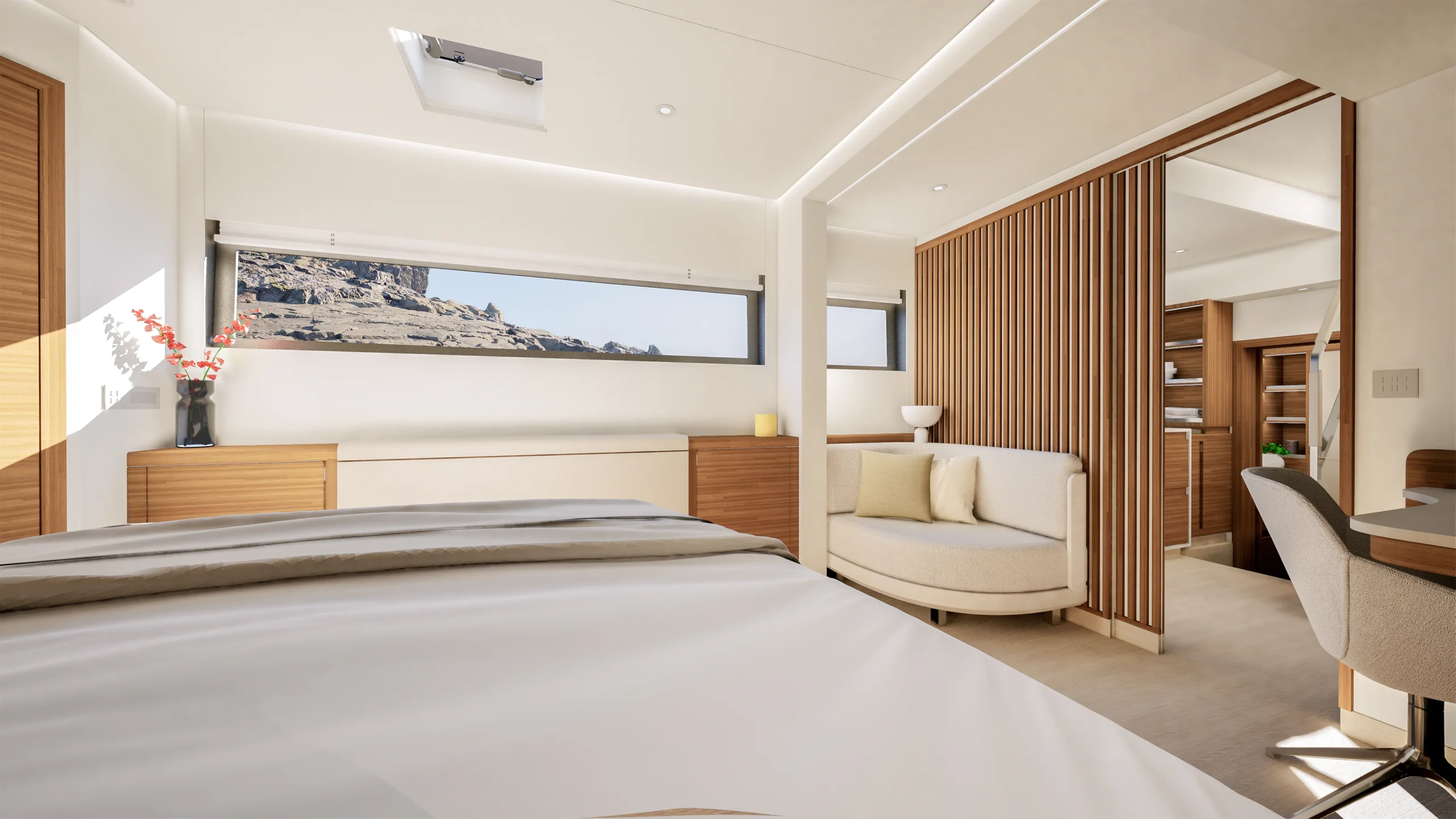 New Fountaine Pajot FPY 70S, une vue mer époustouflante, même depuis son lit !